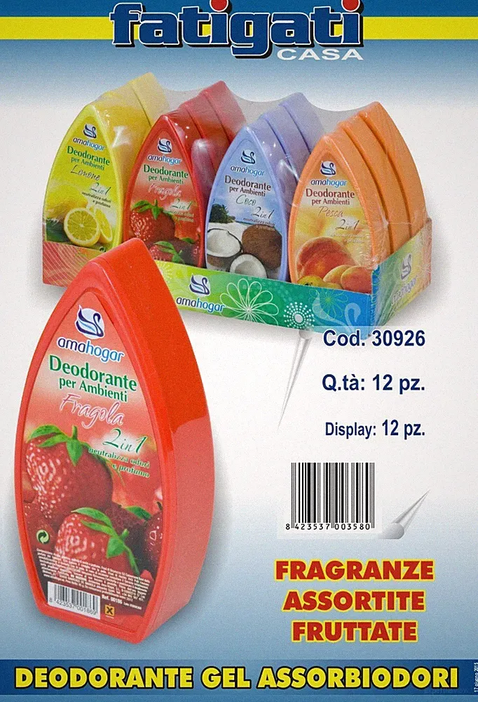 x 12er Set Deodorant Gel Raumduft Absorber 2in1 fruchtig dfh