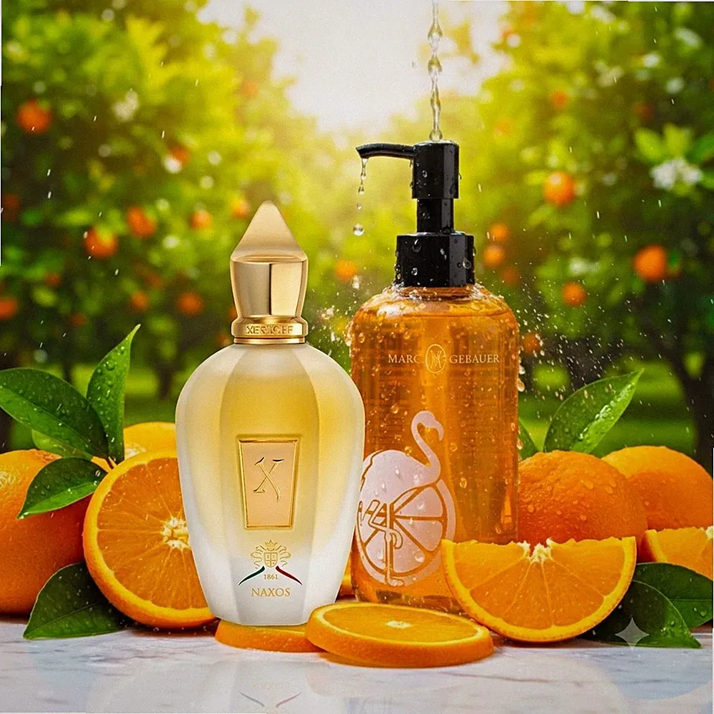 Xerjoff Naxos EDP 100ml & Marc Gebauer Orange Flamingo Duschgel Set – Neu & OVP
