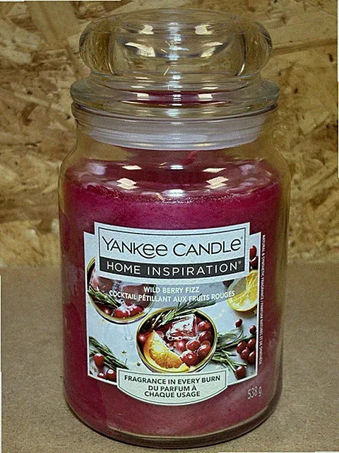 Yankee Candle Home Inspiration Wild Berry Fizz 538g Jar Sparkling Fruity Scent