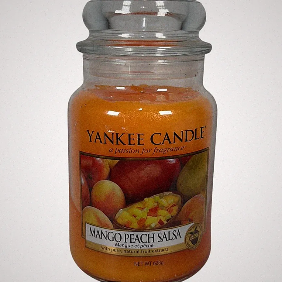 Yankee Candle Mango Peach Salsa Duft groß 623g Glaskerze fruchtiger Duft
