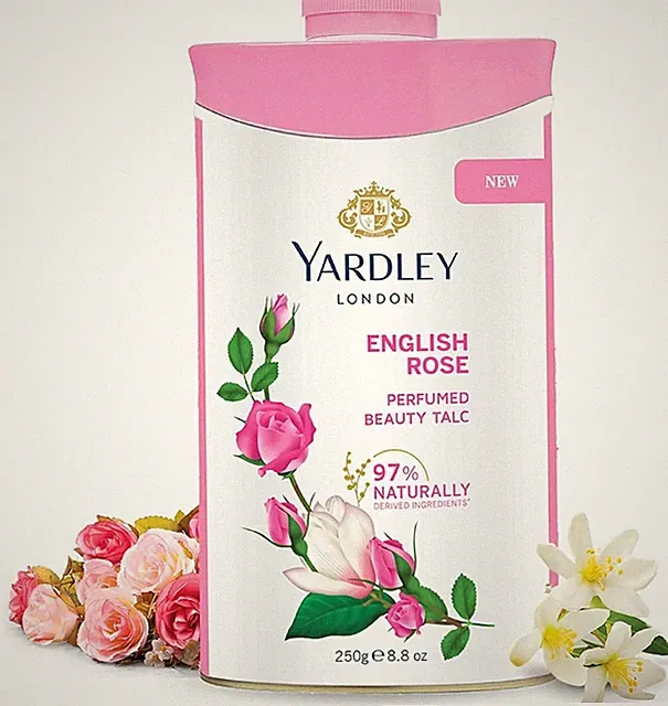 Yardley London English Rose Perfumed Beauty Talkum Powder Jumbo Size 250g UK