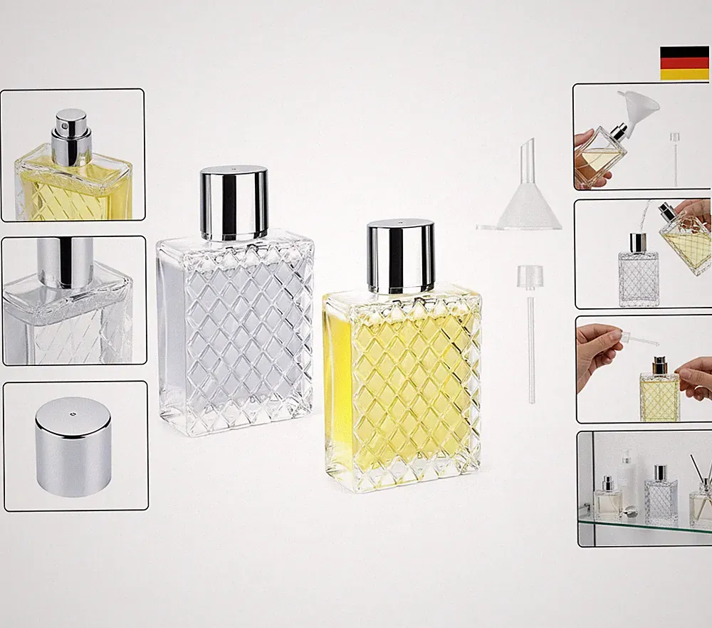 Ysimple 2 Stück 50Ml Parfümzerstäuber, Portable Sprühflasche Reise Parfümzers