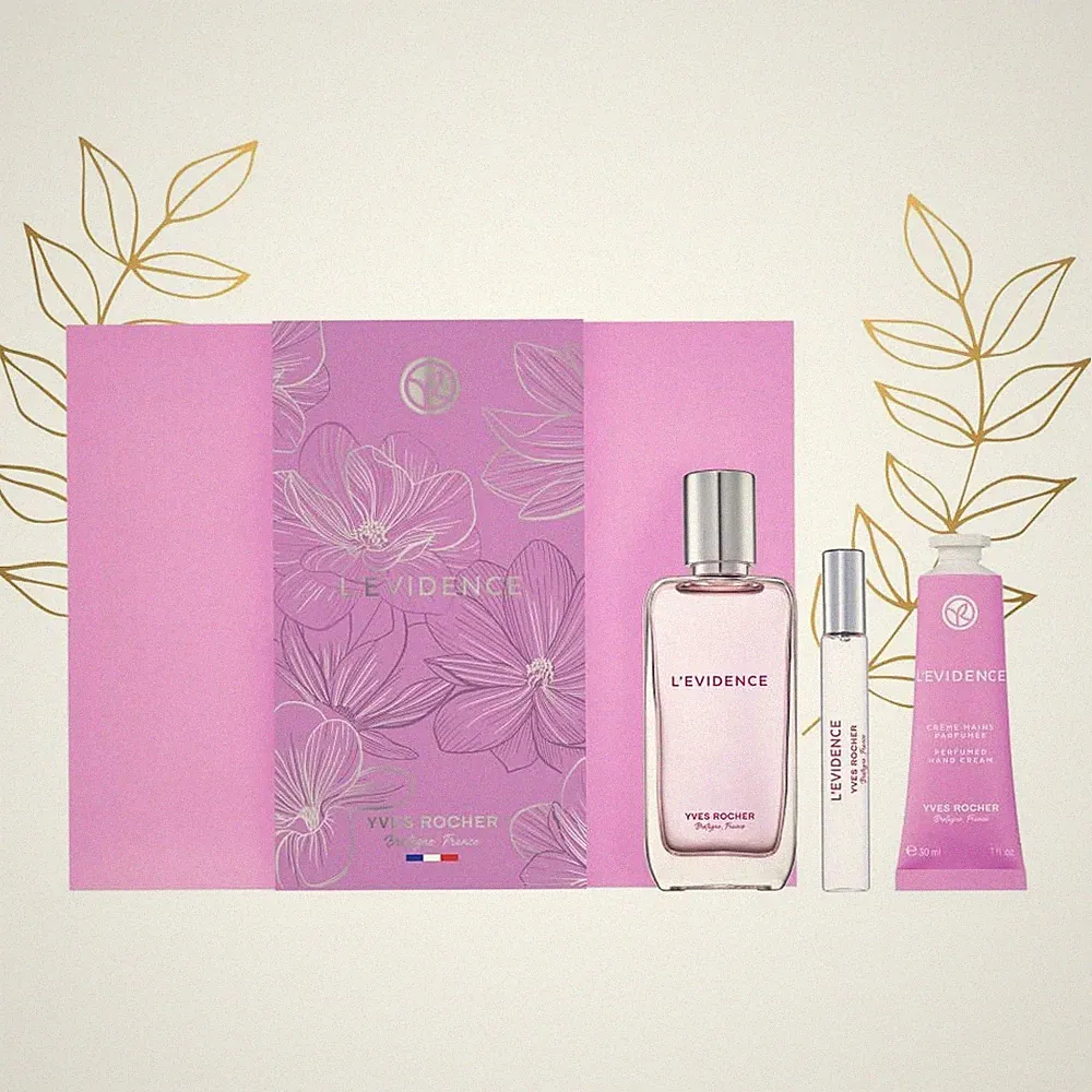 Yves Rocher Parfum L'EVIDENCE - Geschenkset für Frauen - Noten von Pfirsich
