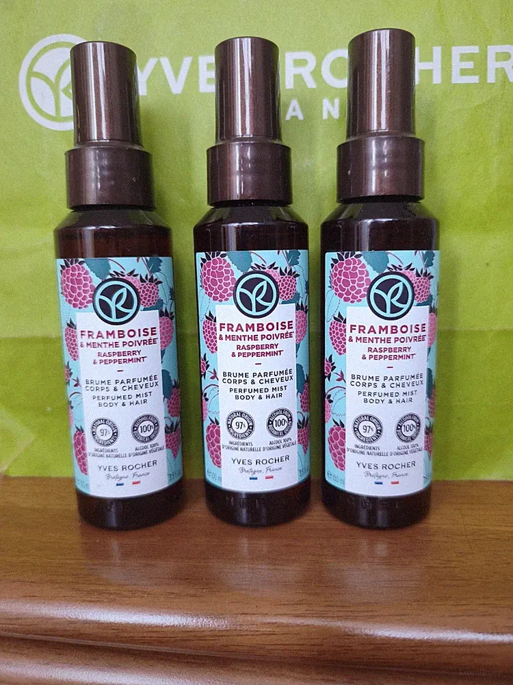 Yves Rocher Set Nr 3-teilig Duftwasser Himbeere und Pfefferminze