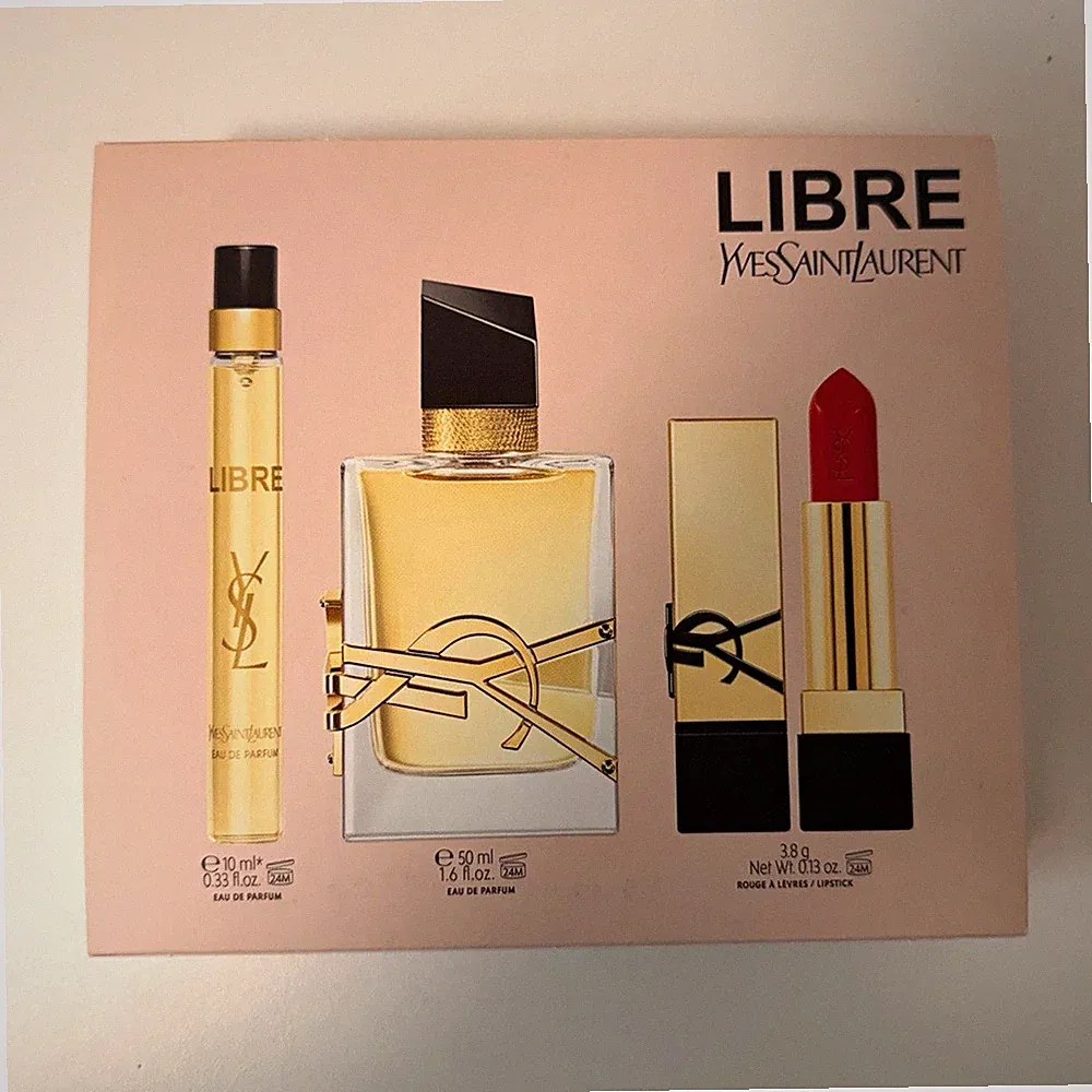 Yves Saint Laurent Libre Parfum Geschenkset 50ml + 10ml + Lippenstift