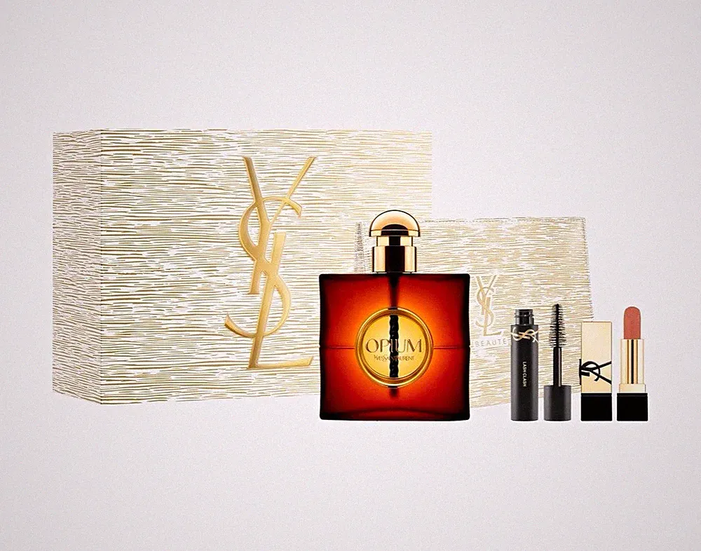 Yves Saint Laurent Opium Ysl EDT Spray 90ml Set mit Mascara & Lipstick Parfüm