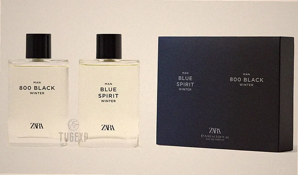 Zara Blue Spirit Winter & Man 800 Black Duft 2 x 90 ml (3,04 oz) neues Parfum
