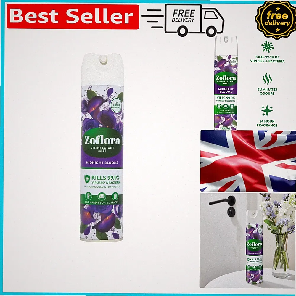 Zoflora 300ml Midnight Blooms: Langanhaltendes antibakterielles & Lufterfrischer Spray