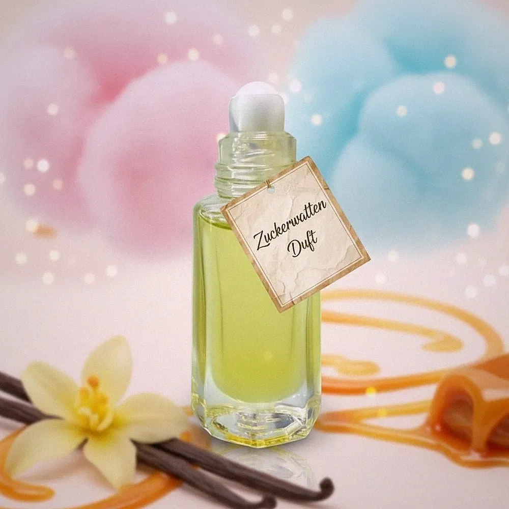Zuckerwatte Parfüm Öl Roll-On 6ml Vanille-Duft 🍭 | Süß, Langanhaltend & Unisex
